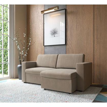 Sofá 3 Lugares Retrátil Zoy Suede Bege - Mobly Imagem de Sofá 3 Lugares Retrátil Zoy Suede Bege