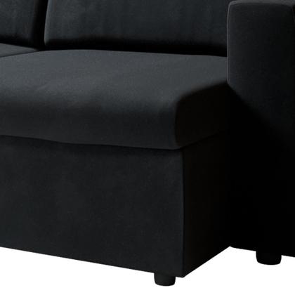 Imagem de Sofá 3 Lugares Retrátil Zoy Suede Preto