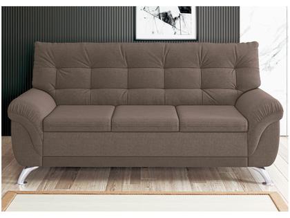 Sofá 3 Lugares Suede Atrium Linoforte Imagem de Sofá 3 Lugares Suede Atrium Linoforte