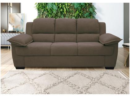 Imagem de Sofá 3 Lugares Suede Carmel Linoforte