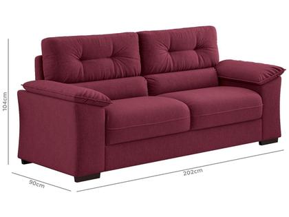 Imagem de Sofá 3 Lugares Suede Decore Cascaya Linoforte