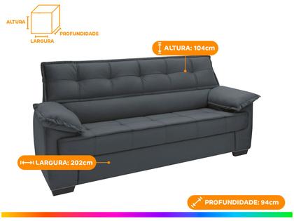 Imagem de Sofá 3 Lugares Suéde Lisboa Linoforte