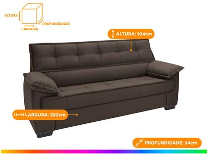 Imagem de Sofá 3 Lugares Suéde Lisboa Linoforte