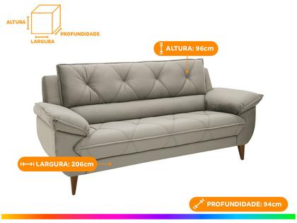 Imagem de Sofá 3 Lugares Suede Malbec Linoforte