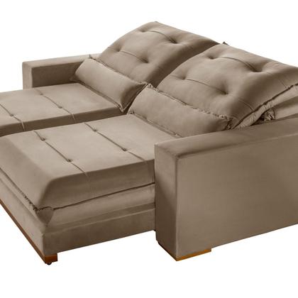 Imagem de Sofá 3 Lugares Suiça Retrátil e Reclinável Veludo 2,90M