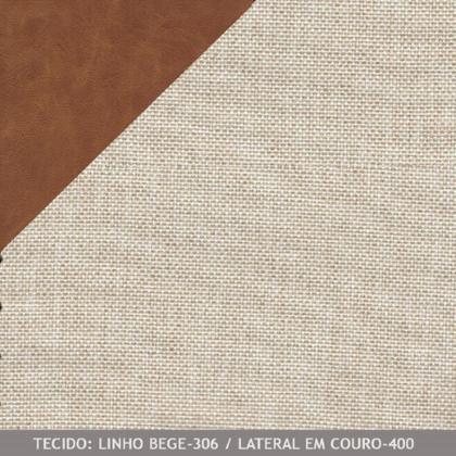 Imagem de Sofá 3 Lugares Texas Living 2m D28 Pés e Base em Madeira Linho