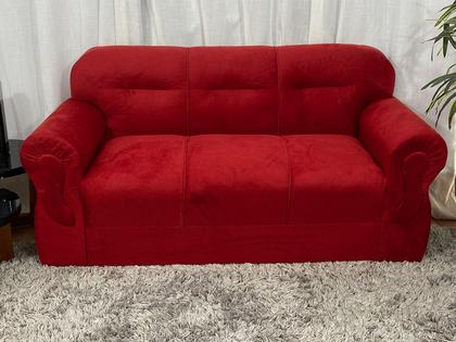 Imagem de Sofá 3 Lugares Vermelho 608 Viena
