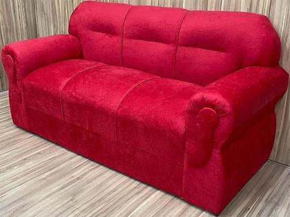 Sofá 3 Lugares Vermelho 608 Viena - Alpoim Imagem de Sofá 3 Lugares Vermelho 608 Viena