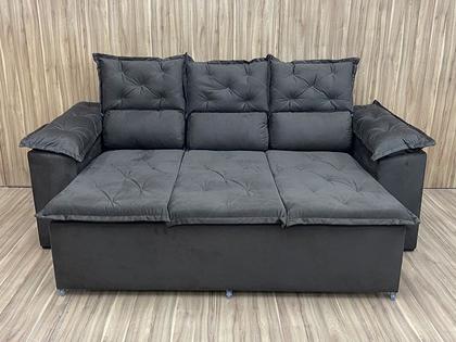 Sofá 3Lug Retrátil e Reclinável Compact2,00m Vel Marrom 200 - Alpoim Imagem de Sofá 3Lug Retrátil e Reclinável Compact2,00m Vel Marrom 200