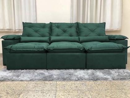 Sofá 4 e 5 Lugares Retrátil e Reclinável 2,90 metros Alpoim Estofados Verde 18 Athenas Imagem de Sofá 4 e 5 Lugares Retrátil e Reclinável 2,90 metros Alpoim Estofados Verde 18 Athenas