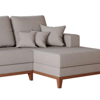 Sofá 4 Lugares Belgrado com Chaise Direito Linho Cru 250 cm - Mobly Imagem de Sofá 4 Lugares Belgrado com Chaise Direito Linho Cru 250 cm