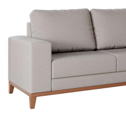 Sofá 4 Lugares Belgrado com Chaise Direito Linho Cru 250 cm - Mobly Imagem de Sofá 4 Lugares Belgrado com Chaise Direito Linho Cru 250 cm