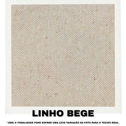 Imagem de Sofá 4 Lugares Beny com Chaise Direito Linho Bege