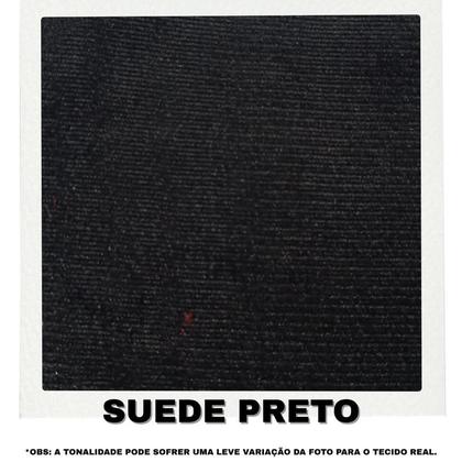 Imagem de Sofá 4 Lugares Beny com Chaise Direito Suede Preto