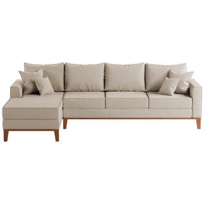Imagem de Sofá 4 Lugares Beny com Chaise Esquerdo Linho Bege