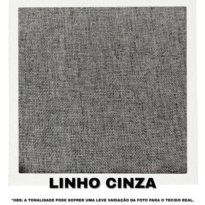 Imagem de Sofá 4 Lugares Beny com Chaise Esquerdo Linho Cinza