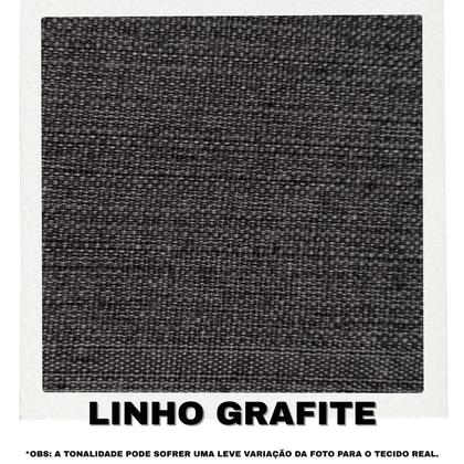 Imagem de Sofá 4 Lugares Beny com Chaise Esquerdo Linho Grafite