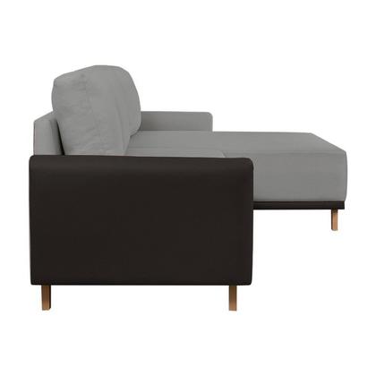 Imagem de Sofá 4 Lugares com Chaise Lado Esquerdo 258cm em material sintético Geribá