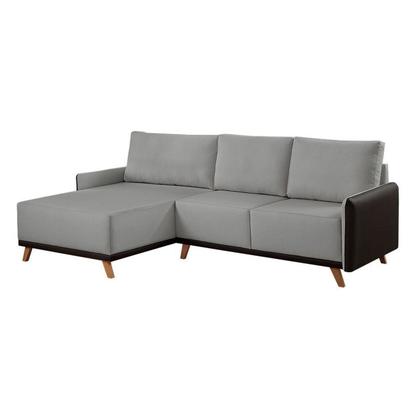 Imagem de Sofá 4 Lugares com Chaise Lado Esquerdo 258cm em material sintético Geribá