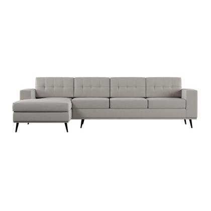 Sofá 4 Lugares Life com Chaise Esquerdo Pé Palito Linho Cotton Cru - Mobly Imagem de Sofá 4 Lugares Life com Chaise Esquerdo Pé Palito Linho Cotton Cru