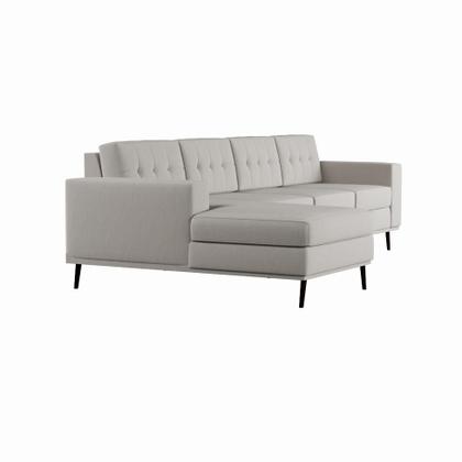 Sofá 4 Lugares Life com Chaise Esquerdo Pé Palito Linho Cotton Cru - Mobly Imagem de Sofá 4 Lugares Life com Chaise Esquerdo Pé Palito Linho Cotton Cru
