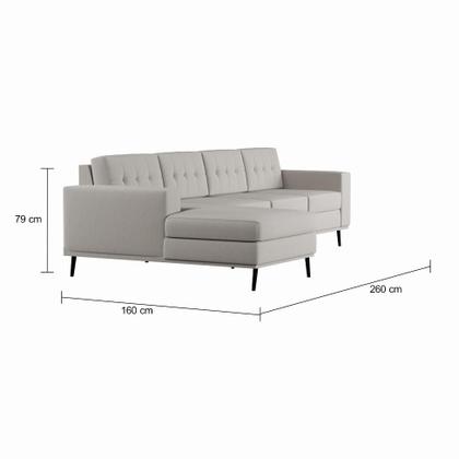 Sofá 4 Lugares Life com Chaise Esquerdo Pé Palito Linho Cotton Cru - Mobly Imagem de Sofá 4 Lugares Life com Chaise Esquerdo Pé Palito Linho Cotton Cru