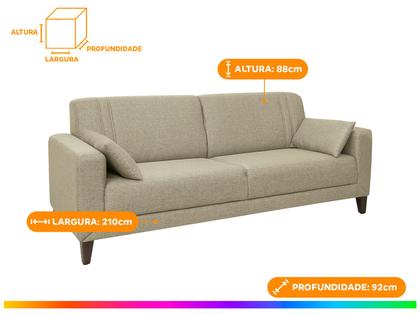 Imagem de Sofá 4 Lugares Linho Lyon A2 Linoforte