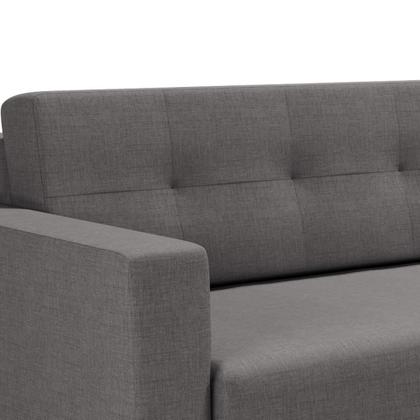 Imagem de Sofá 4 Lugares Living Base de Madeira Linho Cotton Cinza