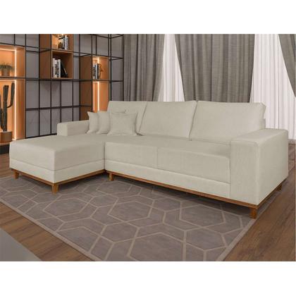 Sofá 4 Lugares Mônaco Com Chaise Esquerdo Linho Off White - Mobly Imagem de Sofá 4 Lugares Mônaco Com Chaise Esquerdo Linho Off White