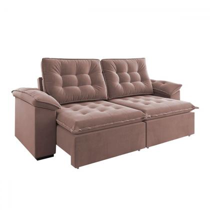 Imagem de Sófa 4 Lugares Mozart Retrátil e Reclinável Rosa - Viero Móveis