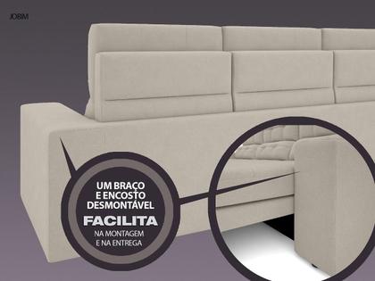 Imagem de Sofá 4 Lugares Net Jobim Assento Retrátil e Reclinável Areia 2,30m (L)