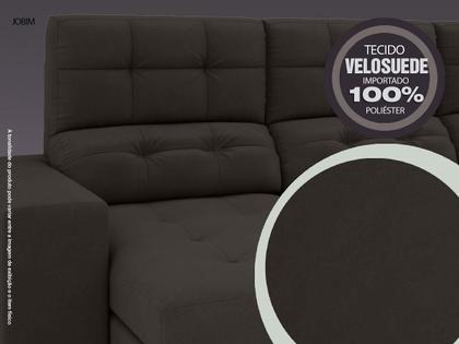 Imagem de Sofá 4 Lugares Net Jobim Assento Retrátil e Reclinável Chocolate 2,30m (L)