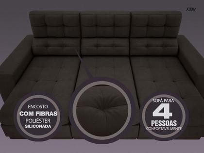 Imagem de Sofá 4 Lugares Net Jobim Assento Retrátil e Reclinável Chocolate 2,30m (L)