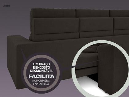 Imagem de Sofá 4 Lugares Net Jobim Assento Retrátil e Reclinável Chocolate 2,30m (L)