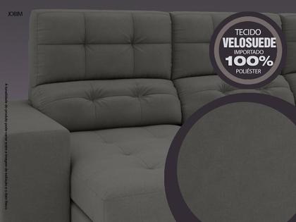 Sofá 4 Lugares Net Jobim Assento Retrátil e Reclinável Cinza 2,30m (L) - NETSOFAS Imagem de Sofá 4 Lugares Net Jobim Assento Retrátil e Reclinável Cinza 2,30m (L)