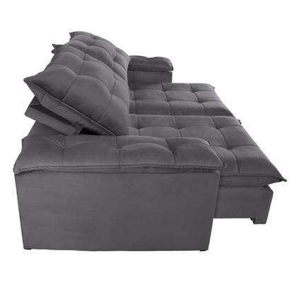 Imagem de Sofá 4 Lugares Retrátil e Reclinável 250cm Espanha  Veludo