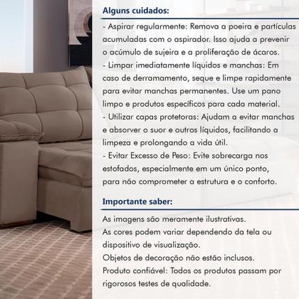 Imagem de Sofá 4 Lugares Retrátil e Reclinável Espanha 250cm Bege Escuro - Celflex