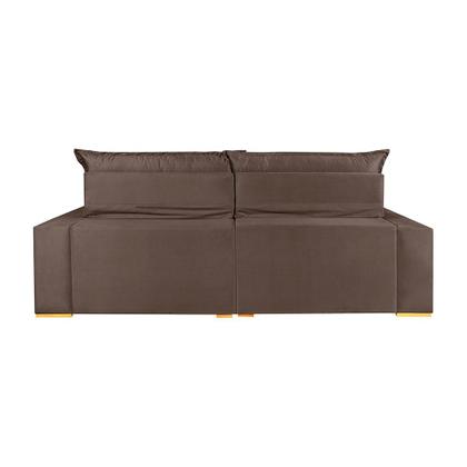 Sofá 4 Lugares Retrátil e Reclinável França Suede Marrom - Mobly Imagem de Sofá 4 Lugares Retrátil e Reclinável França Suede Marrom