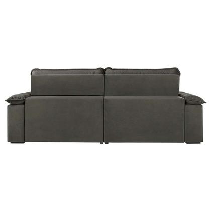 Sofá 4 Lugares Retrátil e Reclinável Jobi com USB Veludo Cinza 254 cm - Estofart Imagem de Sofá 4 Lugares Retrátil e Reclinável Jobi com USB Veludo Cinza 254 cm