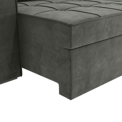 Imagem de Sofá 4 Lugares Retrátil e Reclinável Lanus Veludo Chumbo 250 cm