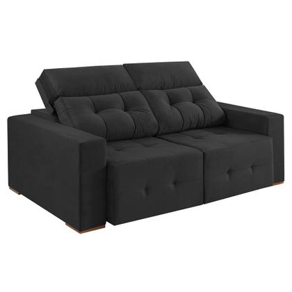 Sofá 4 Lugares Retrátil e Reclinável Roma Suede Grafite 250 cm - Mobly Imagem de Sofá 4 Lugares Retrátil e Reclinável Roma Suede Grafite 250 cm