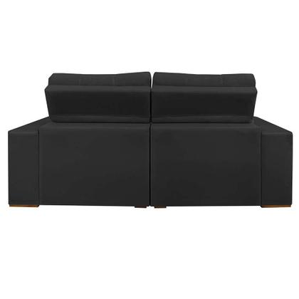 Sofá 4 Lugares Retrátil e Reclinável Roma Suede Grafite 250 cm - Mobly Imagem de Sofá 4 Lugares Retrátil e Reclinável Roma Suede Grafite 250 cm