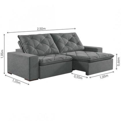 Imagem de Sofá 4 Lugares Retrátil e Reclinável Trento