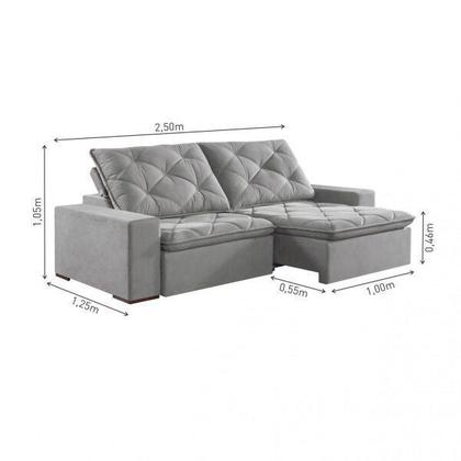 Imagem de Sofá 4 Lugares Retrátil e Reclinável Trento