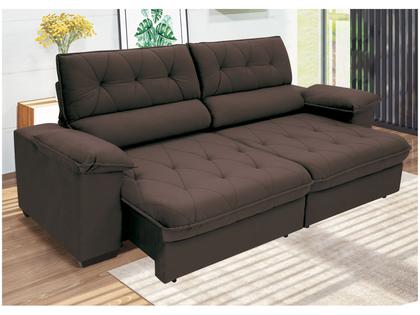 Imagem de Sofá 4 Lugares Retrátil Reclinável Suede Hannover Linoforte