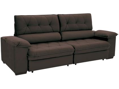 Imagem de Sofá 4 Lugares Retrátil Reclinável Suede Hannover Linoforte