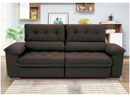 Imagem de Sofá 4 Lugares Retrátil Reclinável Suede Hannover Linoforte
