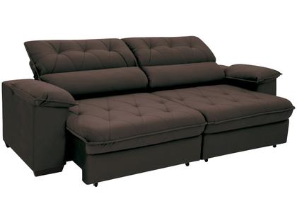 Imagem de Sofá 4 Lugares Retrátil Reclinável Suede Hannover Linoforte