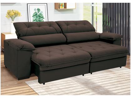 Imagem de Sofá 4 Lugares Retrátil Reclinável Suede Hannover Linoforte