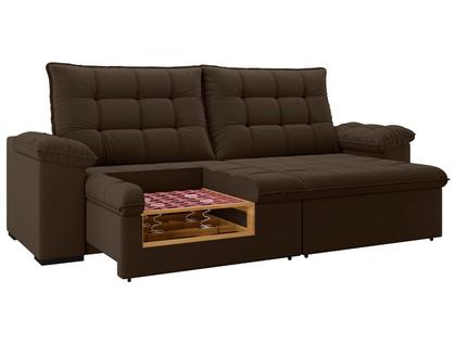 Imagem de Sofá 4 Lugares Retrátil Reclinável Suede Veludo Dallas Flexforma Estofados